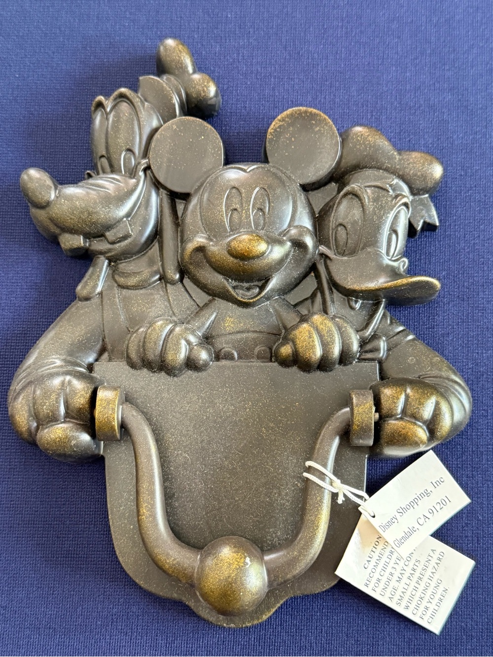 Vintage Disney Door Knocker – Mickey Mouse, Donald Duck & Goofy – NWT and box